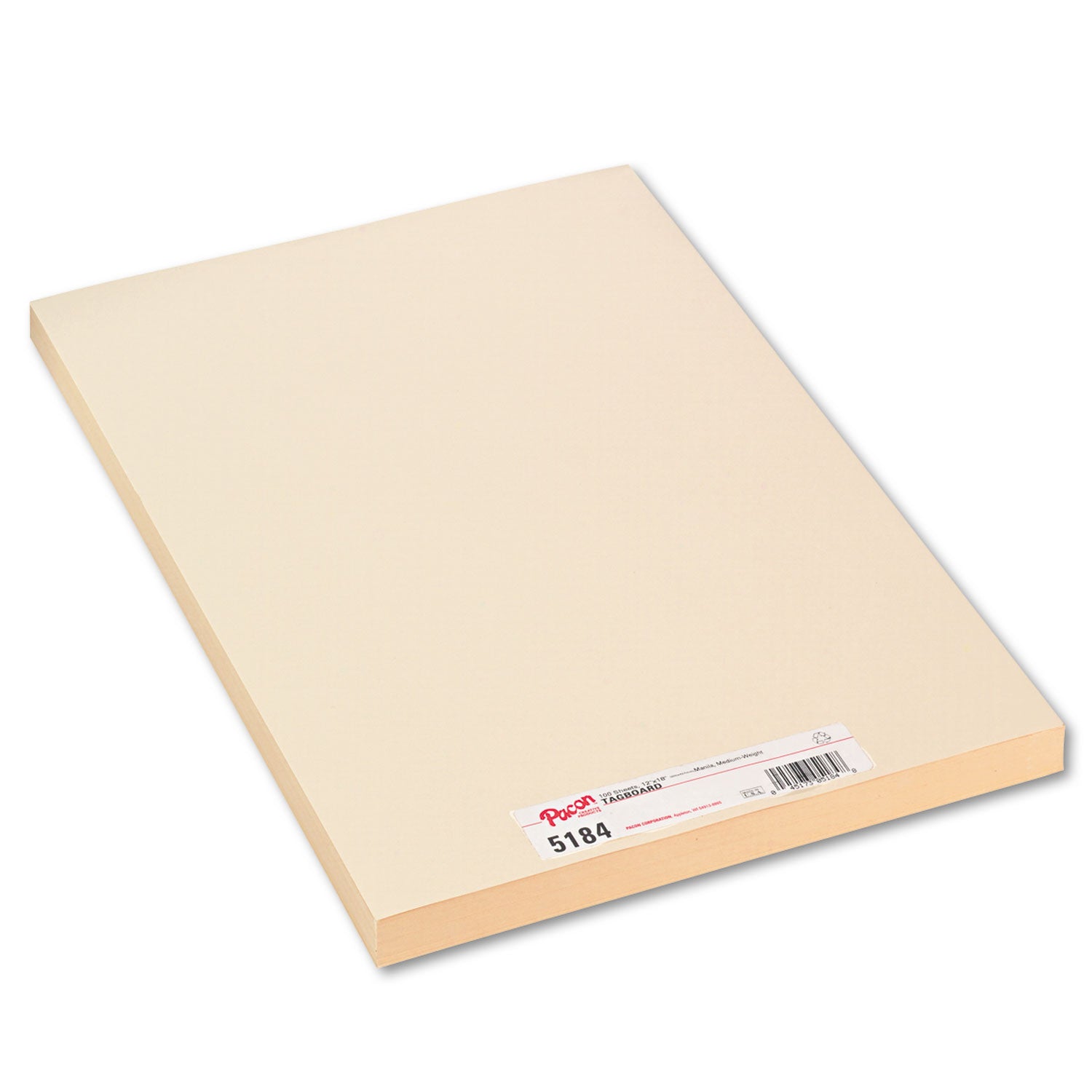 Pacon Medium Weight Manila Tagboard - Art Project, Craft Project - 12" Width x 18" Length - Manila - 100 / Pack