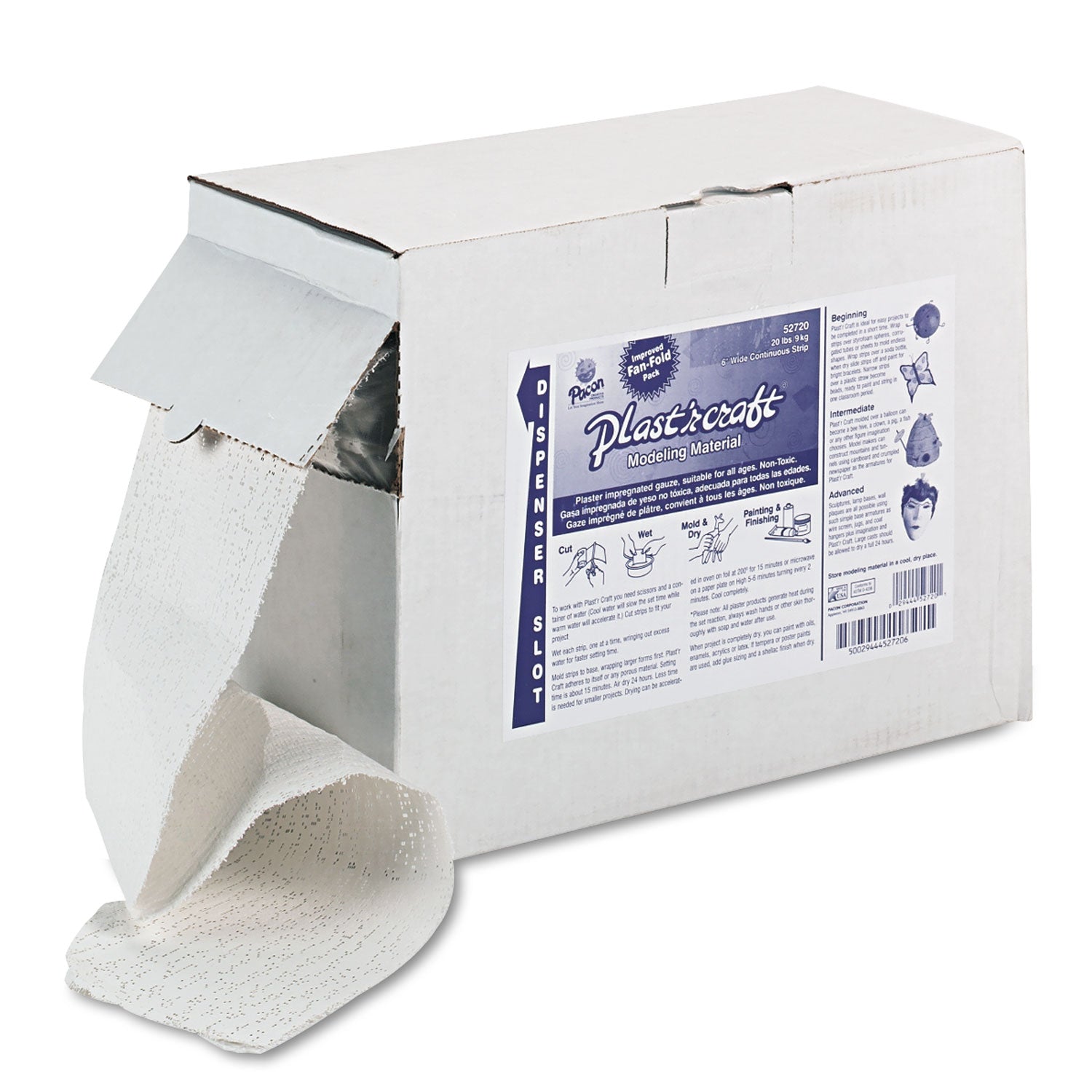 Shaping - 6" Width x 396 ft Length - White - 1 Each