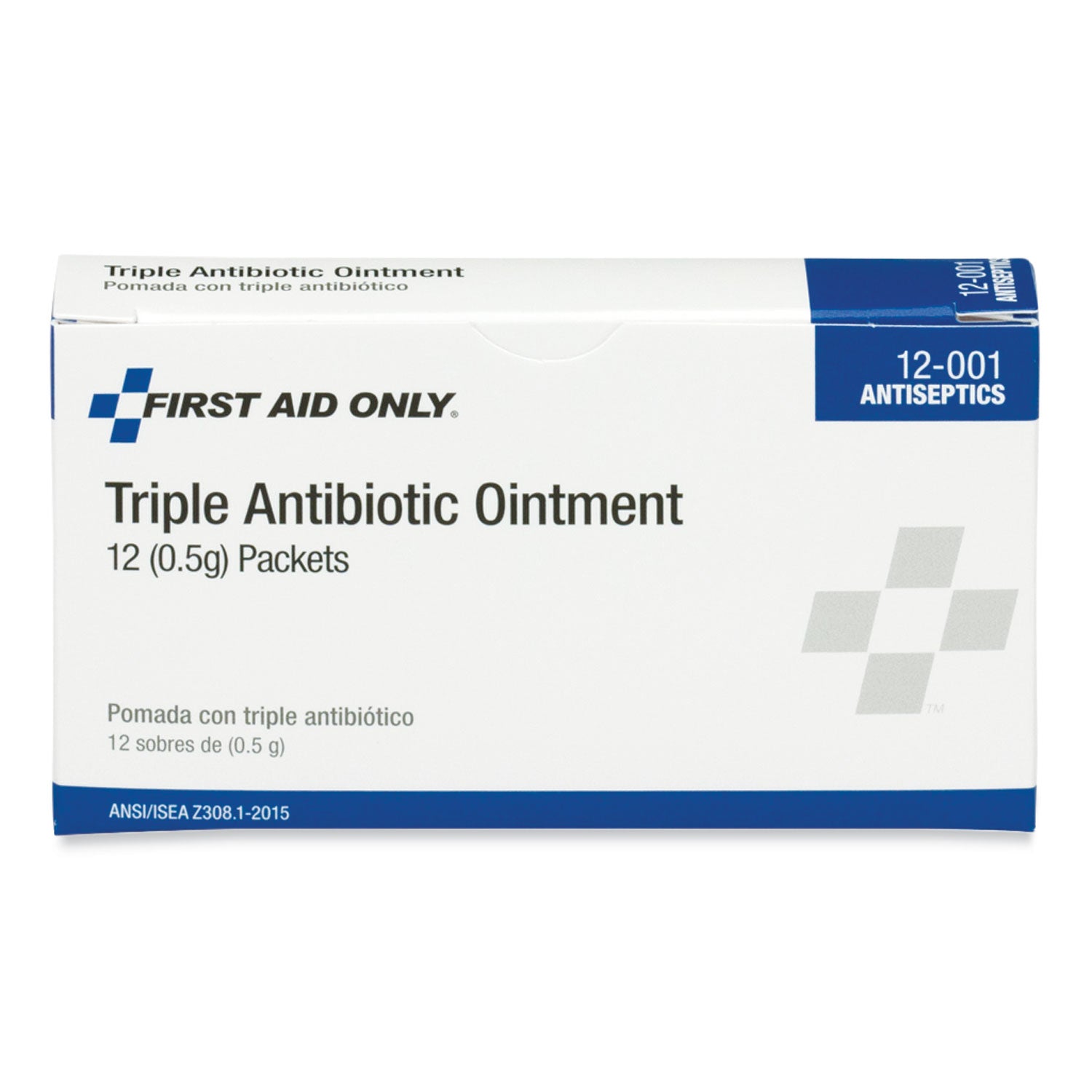 First Aid Only Triple Antibiotic Ointment Packets, 12 Packets per Box