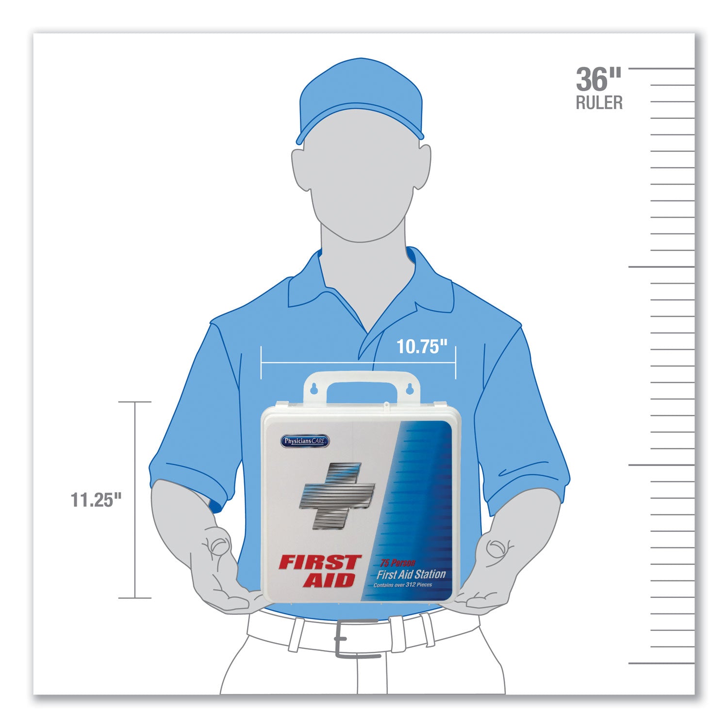 312 x Piece(s) For 75 x Individual(s) - 9.8" Height x 3" Width x 10.8" Length - Plastic Case - 1 Each