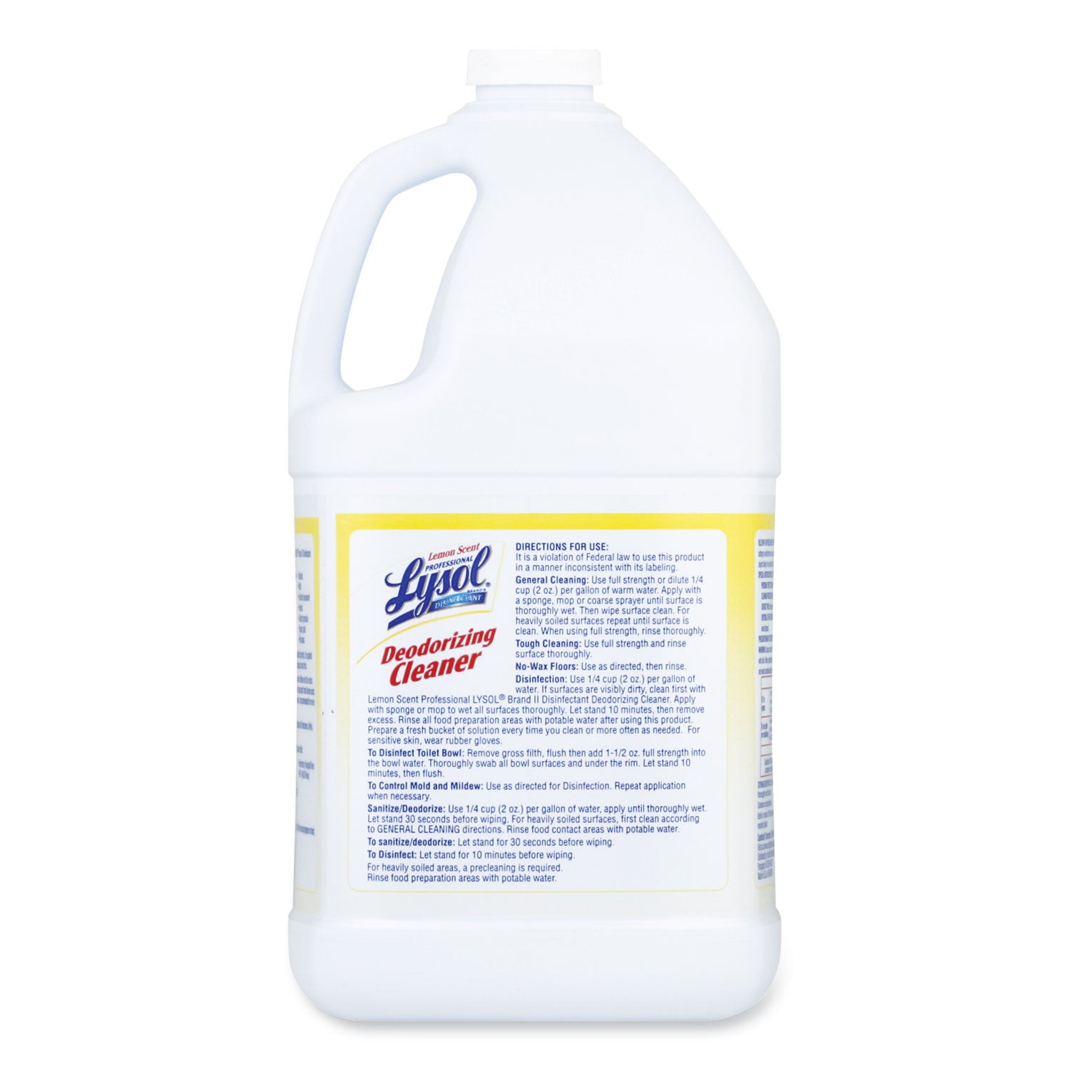 Disinfectant Deodorizing Cleaner Concentrate, 1 gal Bottle, Lemon Scent