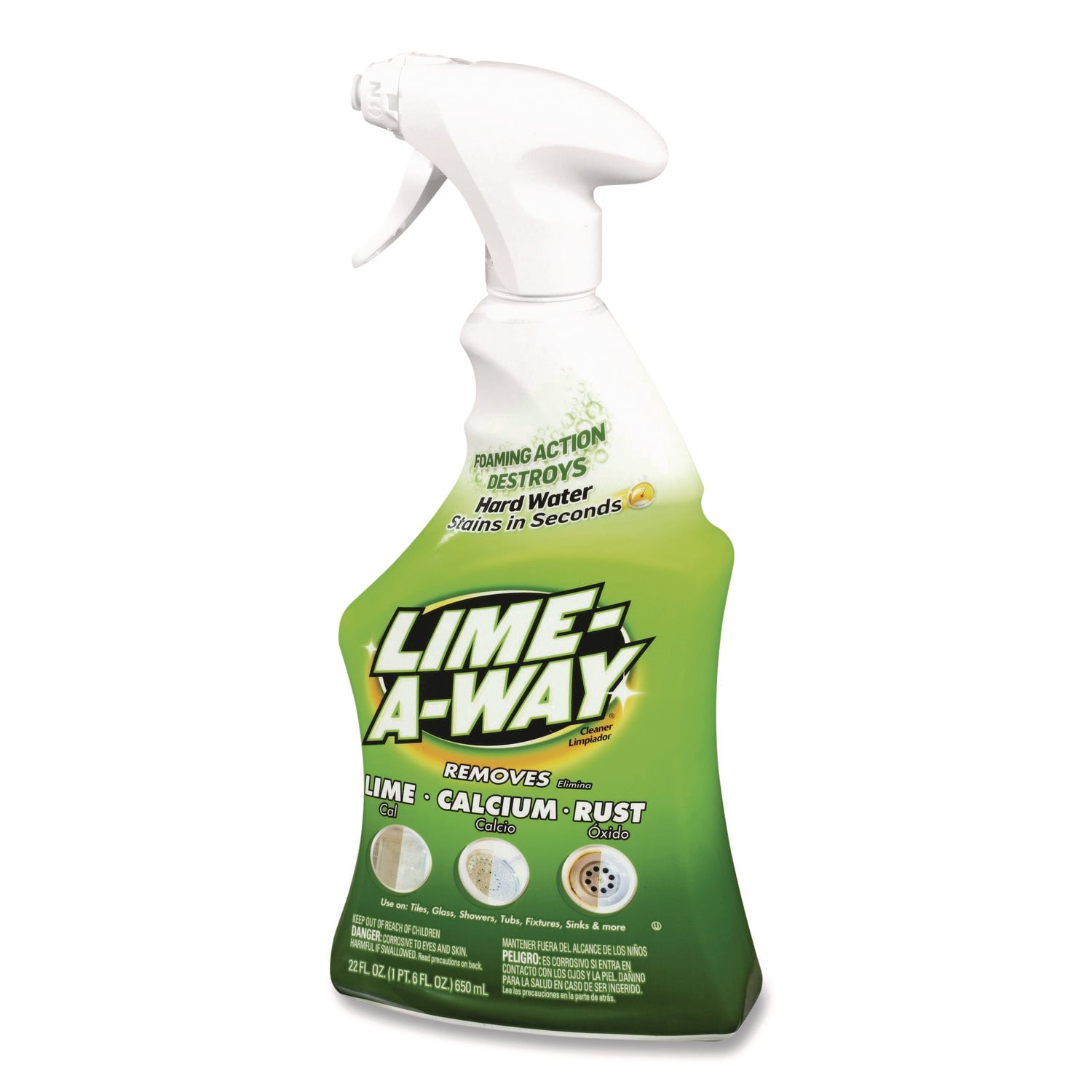 Lime-A-Way Liquid Cleaner, Unscented, 22 fl oz Green Spray Bottle, 1 Each