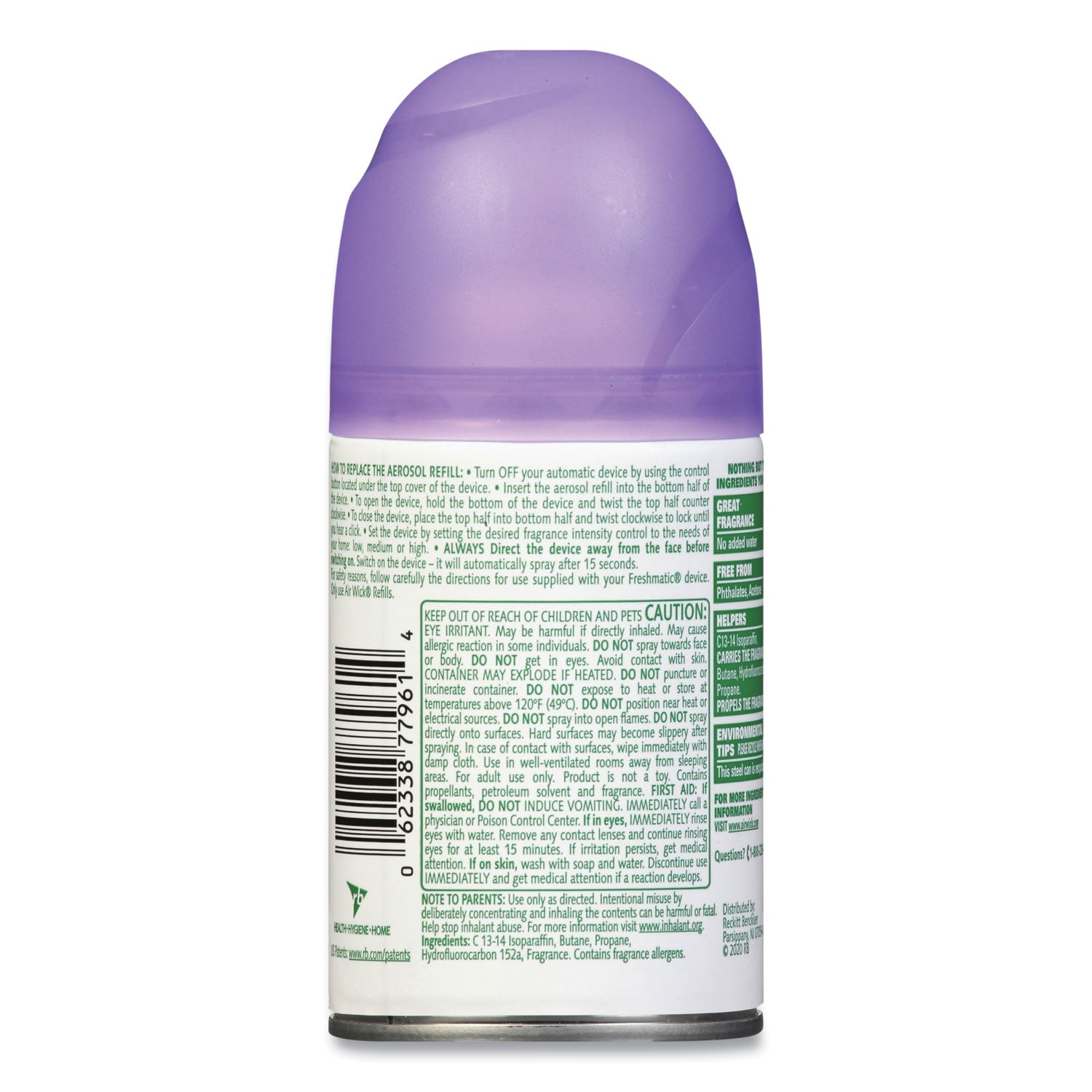 Air Wick Freshmatic Dispenser Refill Lavender Spray - Aerosol - 5.9 fl oz (0.2 quart) - Lavender, Chamomile - 1 Each