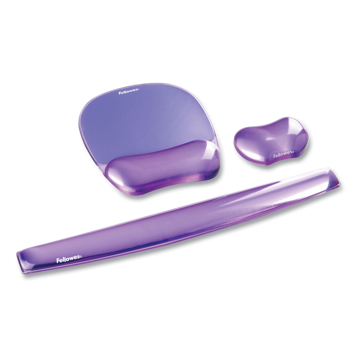 0.63" Height x 18.50" Width x 2.25" Depth - Purple - Gel, Rubber, Cloth - Stain Resistant, Skid Proof - 1