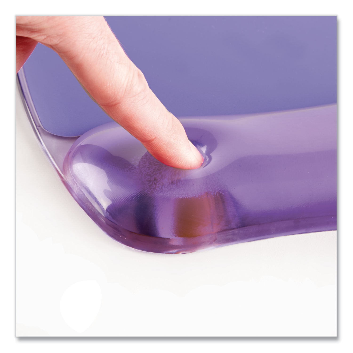 0.63" Height x 18.50" Width x 2.25" Depth - Purple - Gel, Rubber, Cloth - Stain Resistant, Skid Proof - 1