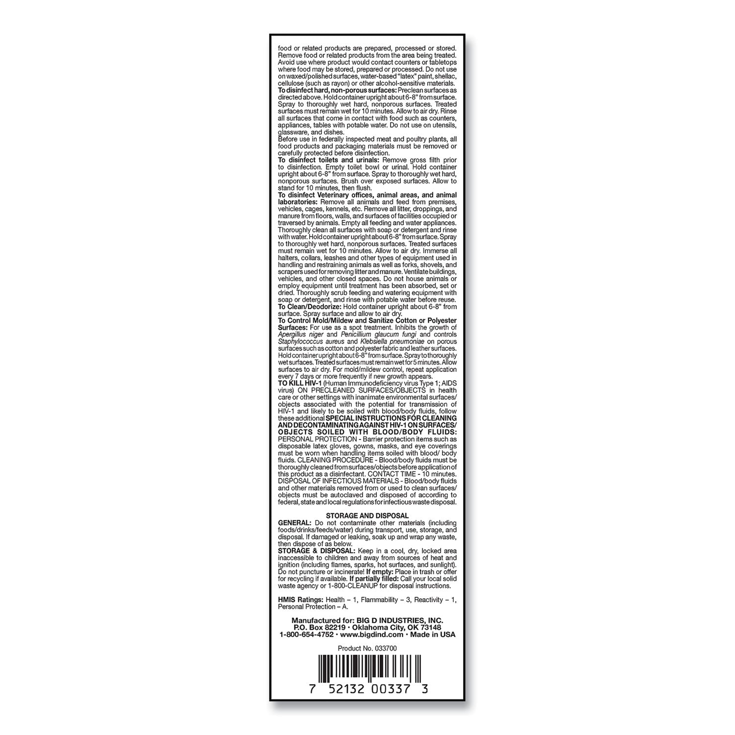 Pheno D+ Aerosol Disinfectant/deodorizer, Citrus Scent, 16.5 Oz Aerosol Spray Can, 12/carton