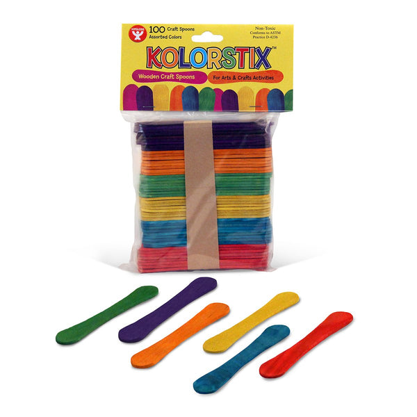 KolorStix - 100 of 3.75" spoons-bagged