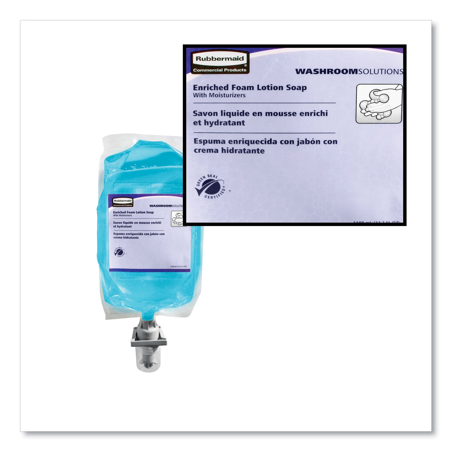 Light Citrus Scent - 1.16 quart - Kill Germs - Skin, Hand - Moisturizing - Blue - 4 / Carton