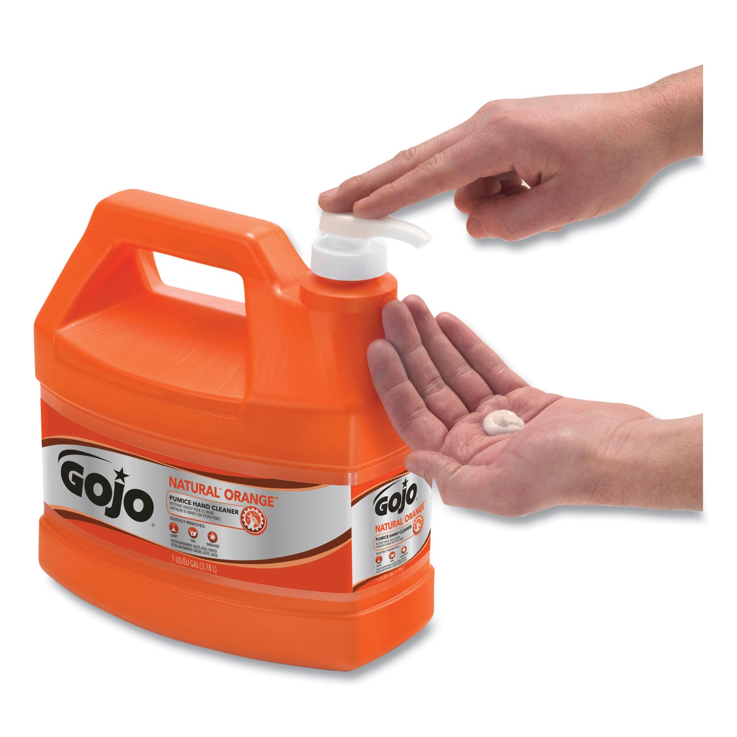 NATURAL ORANGE Pumice Hand Cleaner, Citrus Scent, 1 gal, 2/Carton