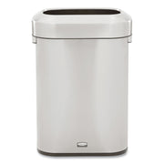 Refine Series Waste Receptacle, 15 gal, Plastic/Stainless Steel