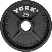 25 LB International Cast Iron Olympic Plate - Black