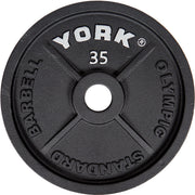35 LB International Cast Iron Olympic Plate - Black