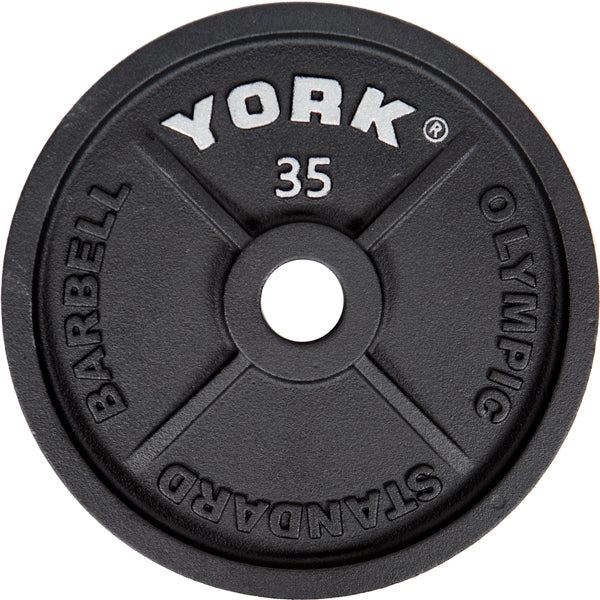 35 LB International Cast Iron Olympic Plate - Black