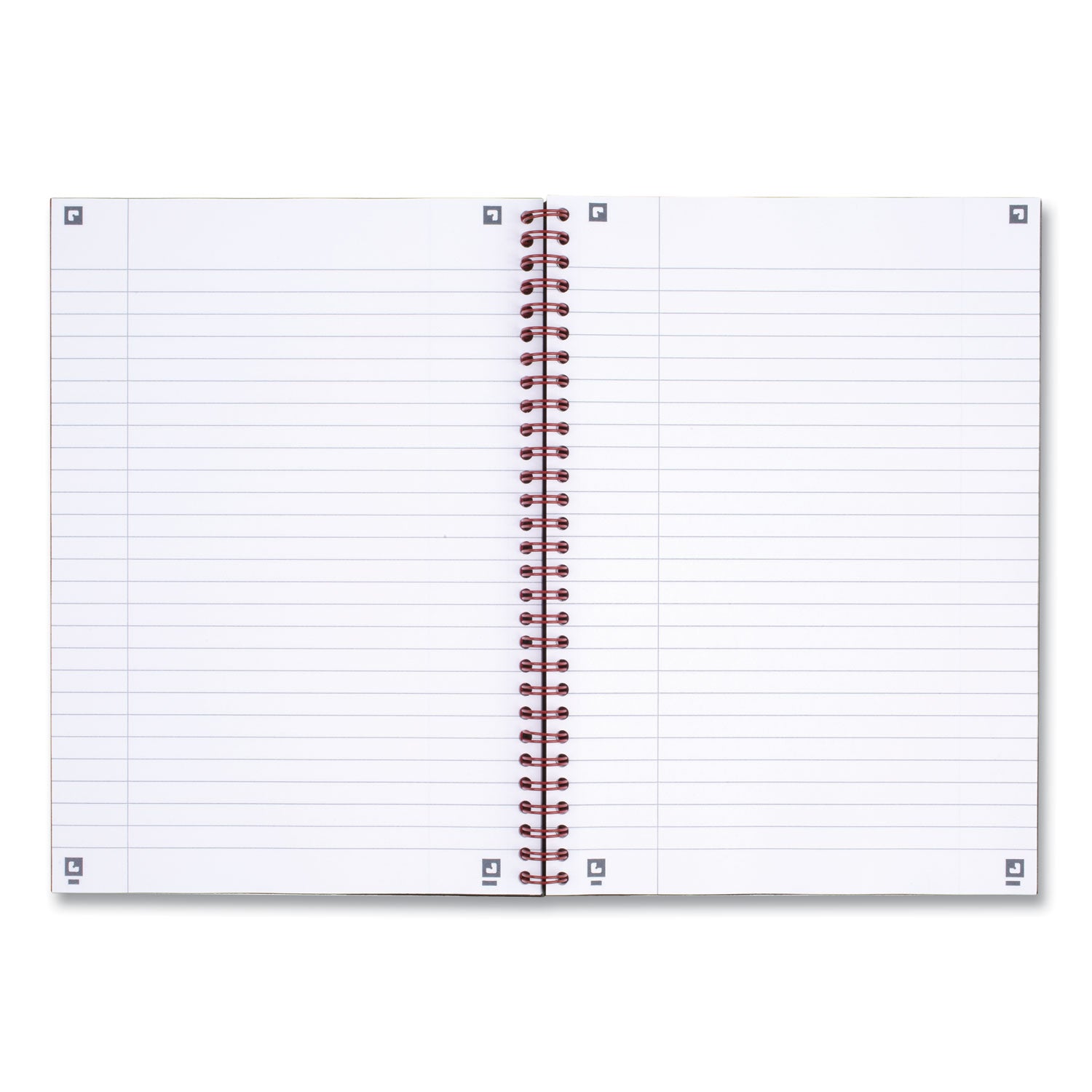 Black n' Red Hardcover Business Notebook - 70 Sheets - Twin Wirebound - Ruled Front Ruling x 9.9" Width x 7" Length - Black/Red Cover - Bleed Resistant, Ink Resistant, Hard Cover, Perforated, Foldable - 1 Each