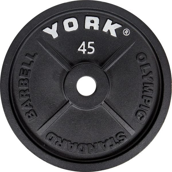 45 LB International Cast Iron Olympic Plate - Black