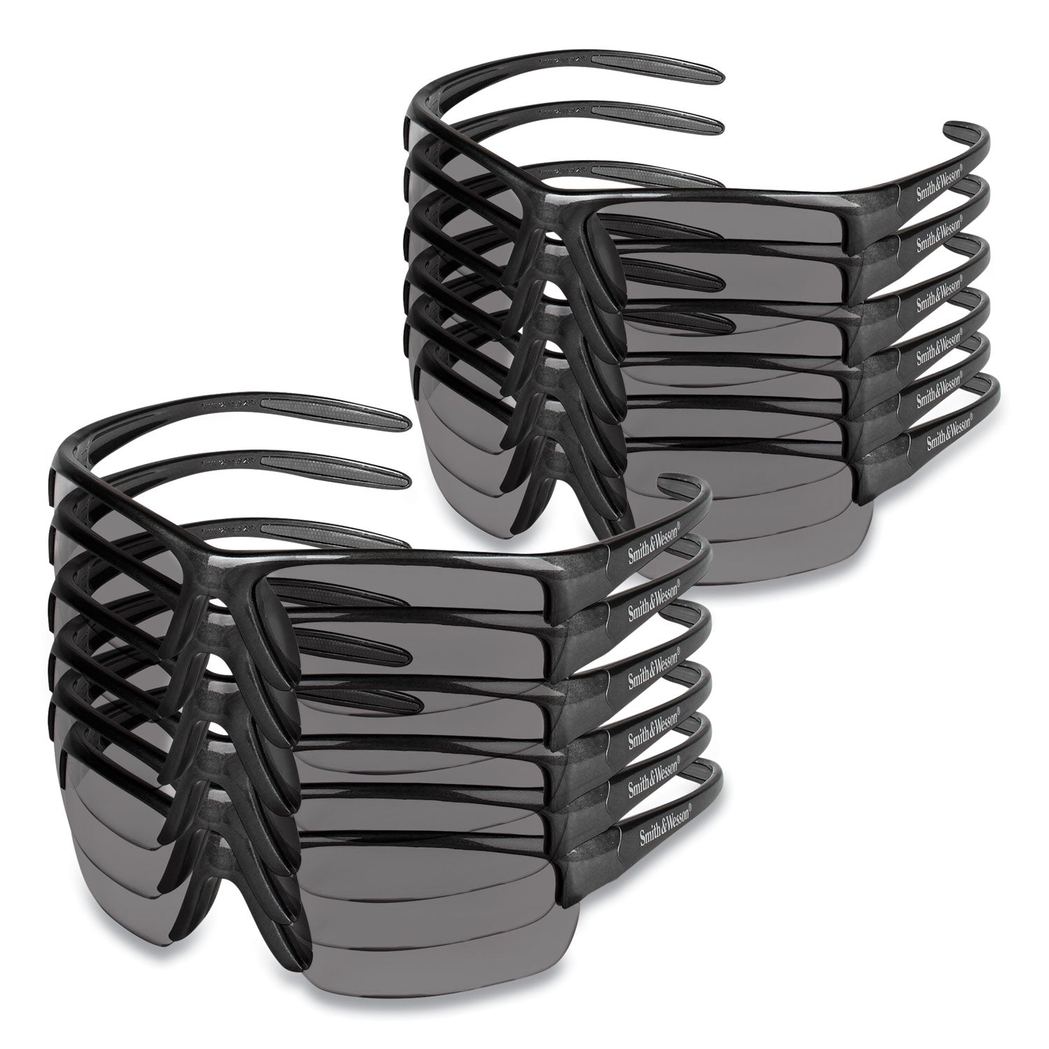 Equalizer Safety Glasses, Gunmetal Frame, Smoke Lens, 12/Box