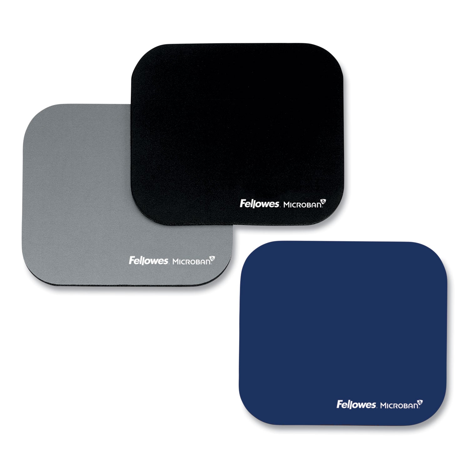 Fellowes Microban Mouse Pad - 8" Height x 9" Width x 0.13" Depth - Black - Rubber - Tear Resistant, Wear Resistant, Skid Proof - 1 Each - TAA Compliant