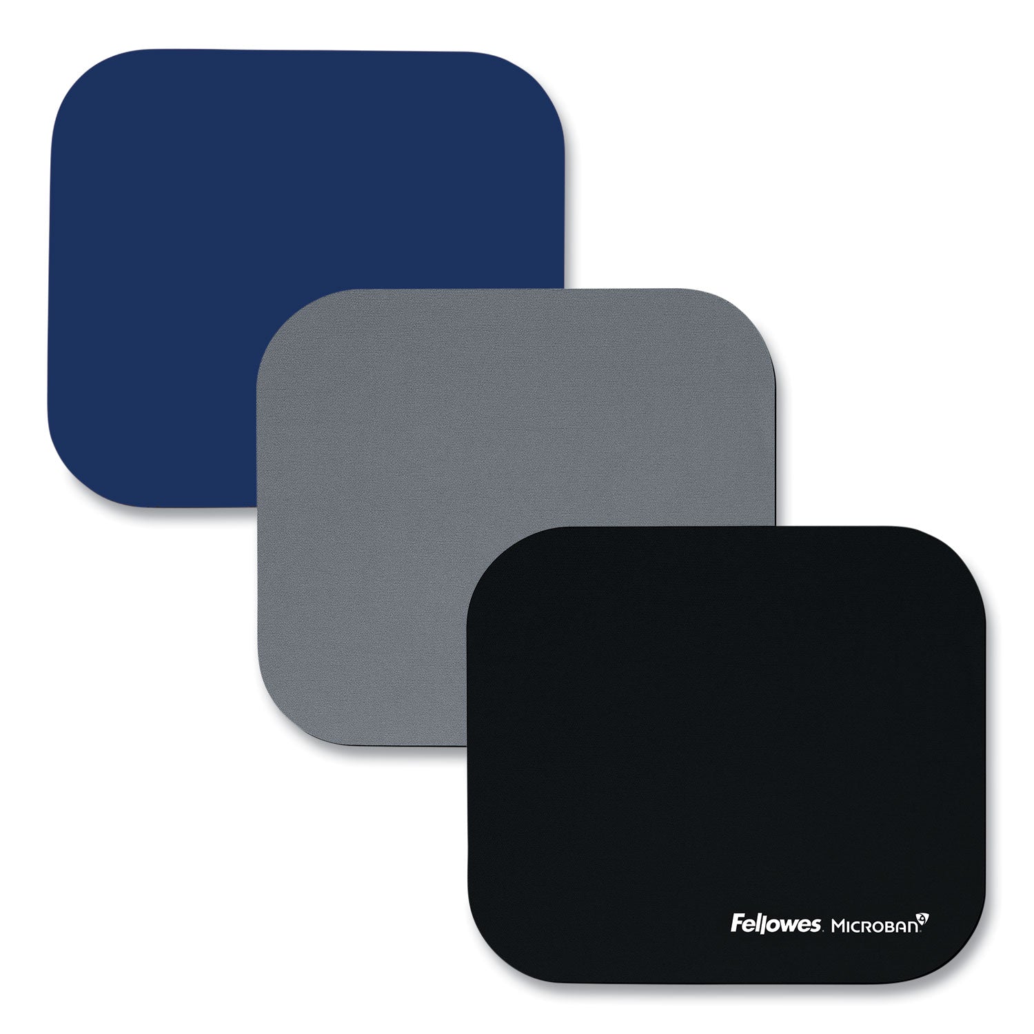 Fellowes Microban Mouse Pad - 8" Height x 9" Width x 0.13" Depth - Blue - Rubber - Wear Resistant, Tear Resistant, Skid Proof - 1 Each