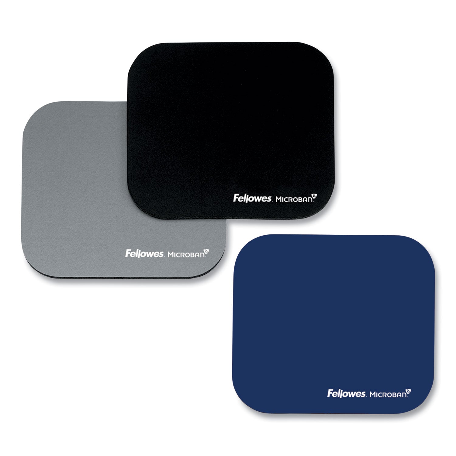 Fellowes Microban Mouse Pad - 8" Height x 9" Width x 0.13" Depth - Graphite - Rubber - Wear Resistant, Tear Resistant, Scratch Resistant, Skid Proof - 1 Each