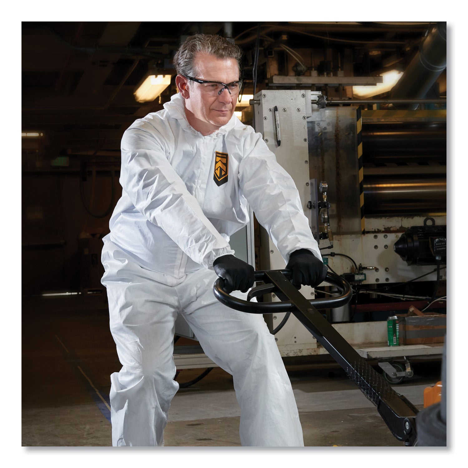 A20 Breathable Particle Protection Coveralls, Elastic Back, Hood and Boots, 4X-Large, White, 20/Carton