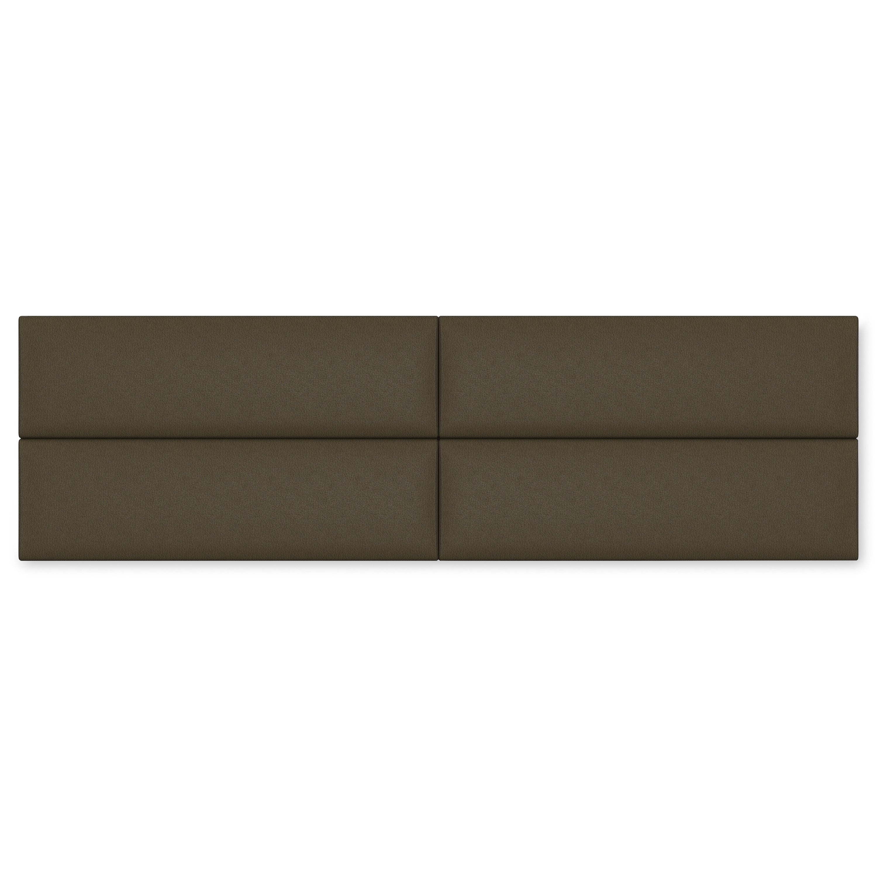 Jaxx Panelist Modern Padded Headboard – Set of 4 Wall Mounted Panels (Each 11.25" x 38") - King, Vegan Leather, Tiger Eye Brown
