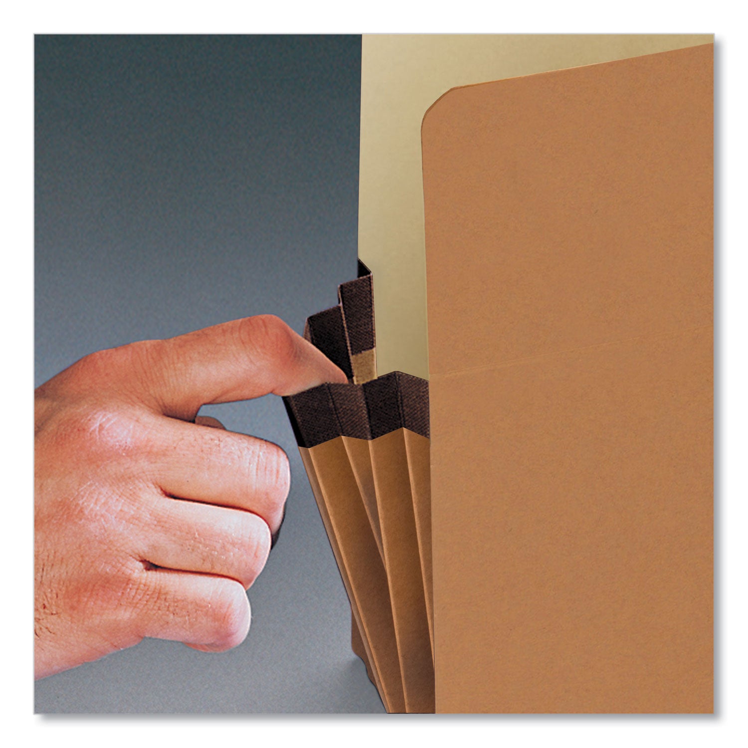 Smead Straight Tab Cut Legal Recycled File Pocket - 8 1/2" x 14" - 5 1/4" Expansion - 12.5 pt. - Redrope - Tear Proof, Reinforced Gusset, Rounded Corner - 30% Recycled - 50 / Box