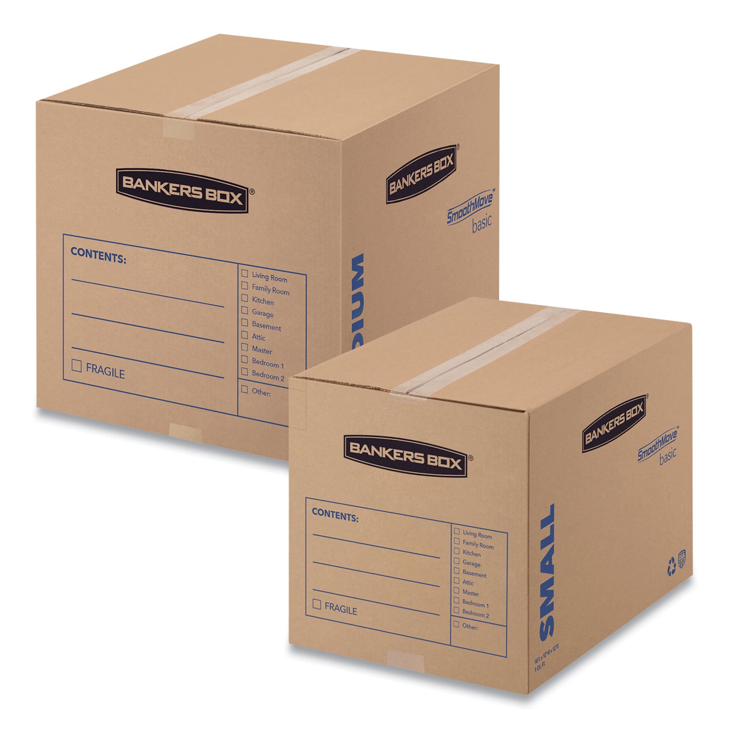 Internal Dimensions: 18" Width x 18" Depth x 24" Height - External Dimensions: 18.3" Width x 18.3" Depth x 24.8" Height - Kraft, Black - Recycled - 15 / Carton