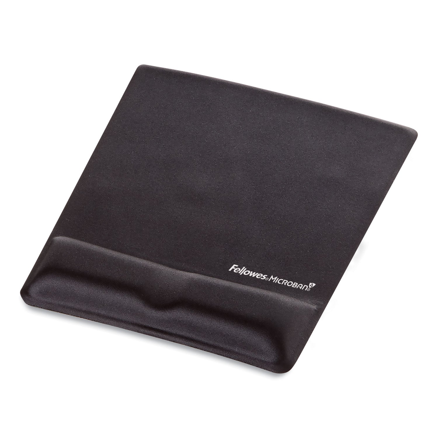 Fellowes Mouse Pad / Wrist Support with Microban&reg; Protection - 0.88" Height x 8.25" Width x 9.88" Depth - Black - Memory Foam - 1