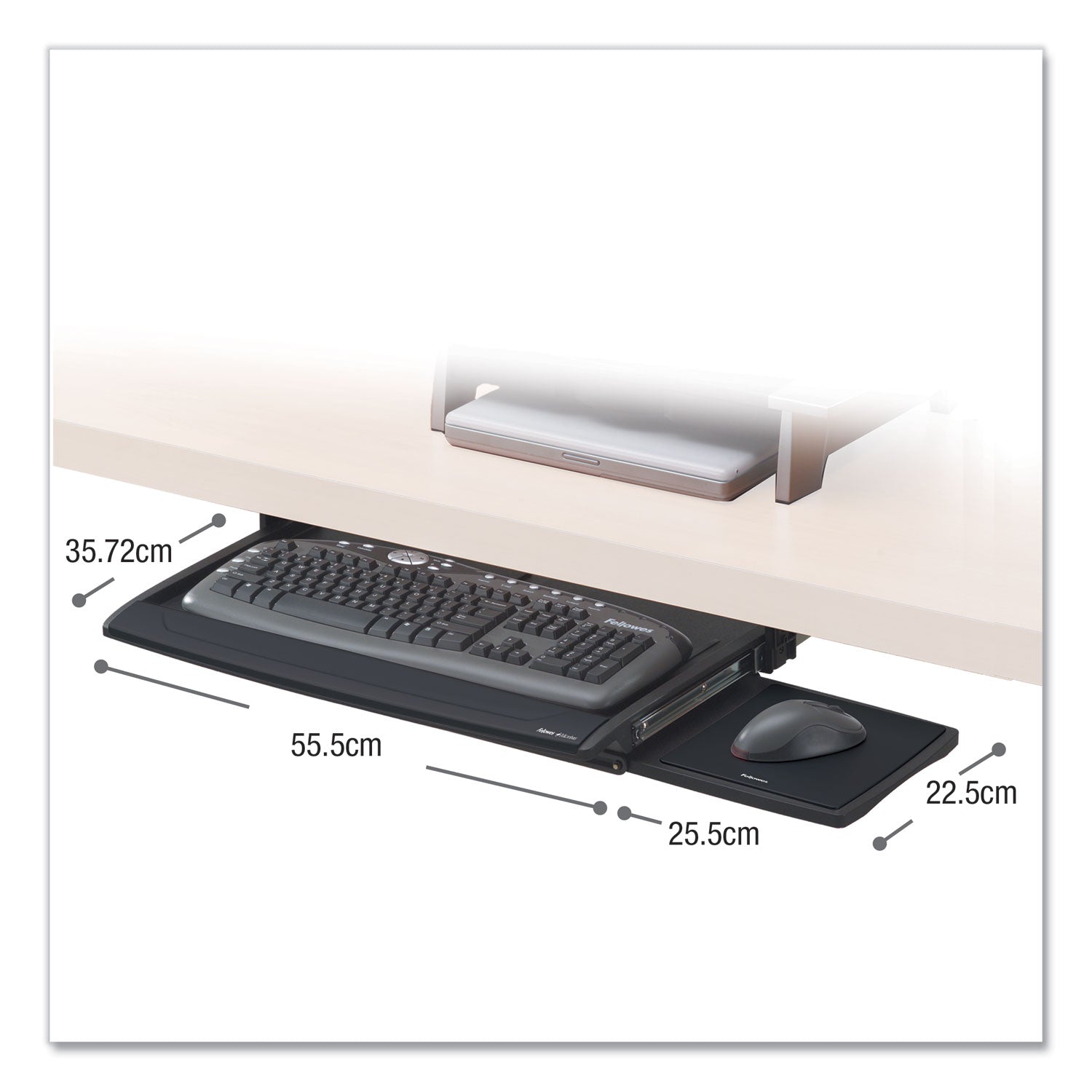 2.5" Height x 30.9" Width x 14.1" Depth - Black - 1 Each