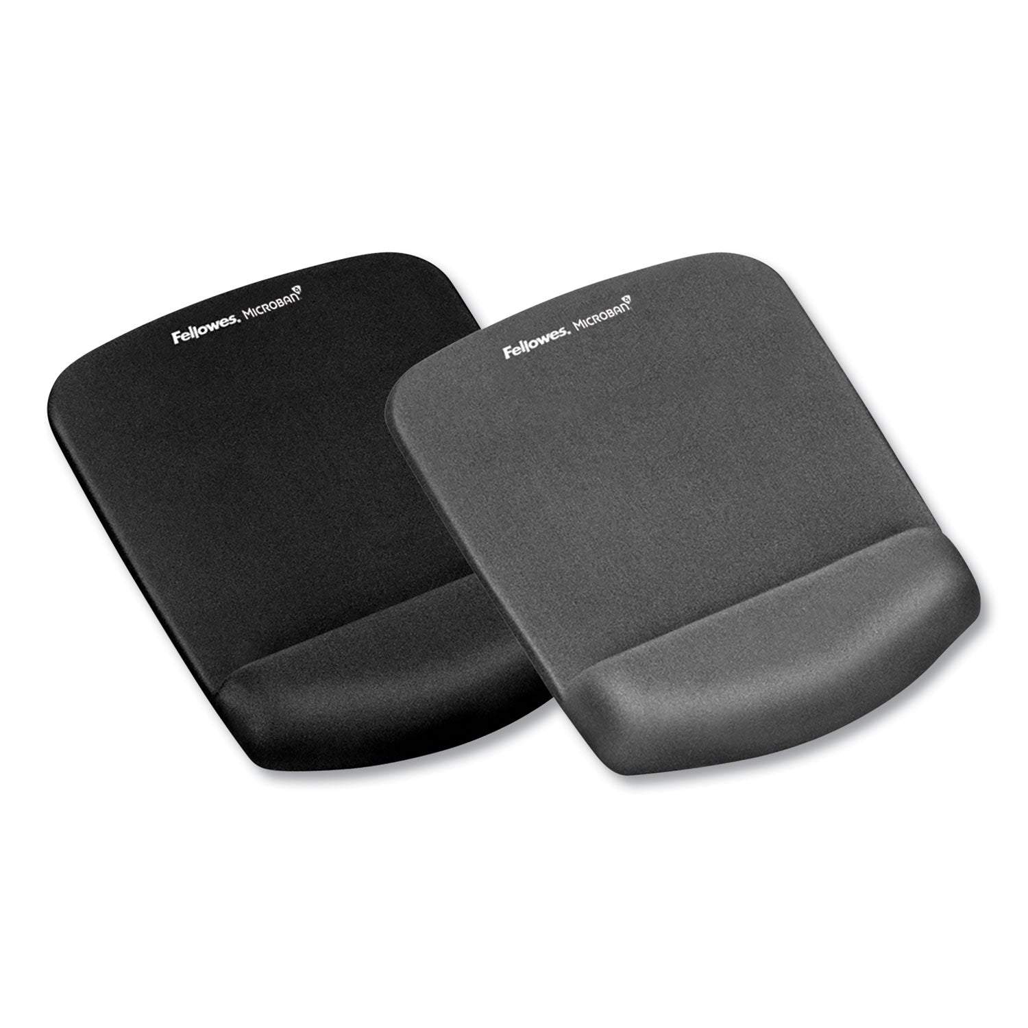 Fellowes PlushTouch Microban Mouse Pad Wrist Rest - 1" Height x 7.25" Width x 9.38" Depth - Graphite - Polyurethane, Foam - Wear Resistant, Tear Resistant, Skid Proof - 1 Each