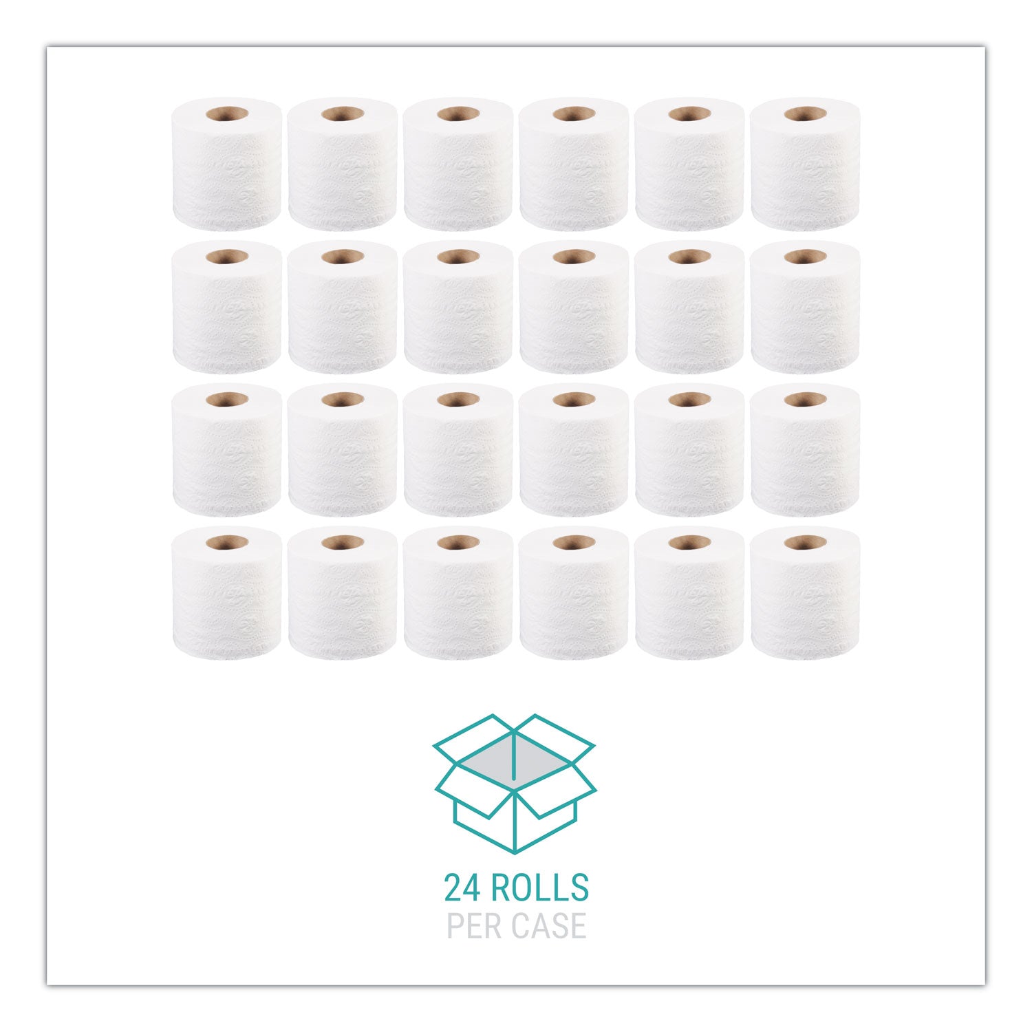 Bath Tissue, Septic Safe, Individually Wrapped Rolls, 2-Ply, White, 400 Sheets/Roll, 24 Rolls/Carton