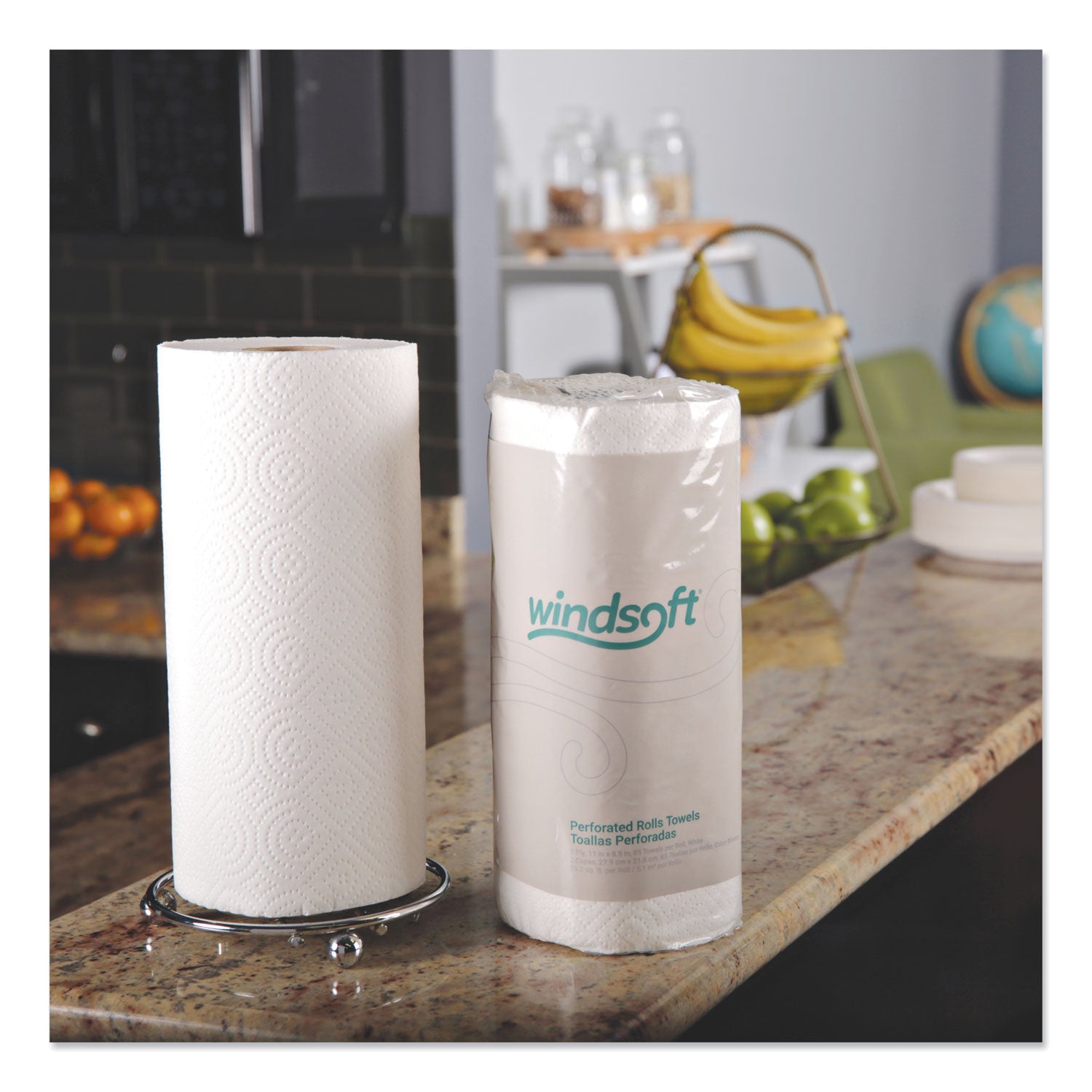 Kitchen Roll Towels, 2-Ply, 11 X 8.5, White, 85/roll