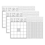 White Bingo Cards - 36 count cardstock 7.5"x8.75"