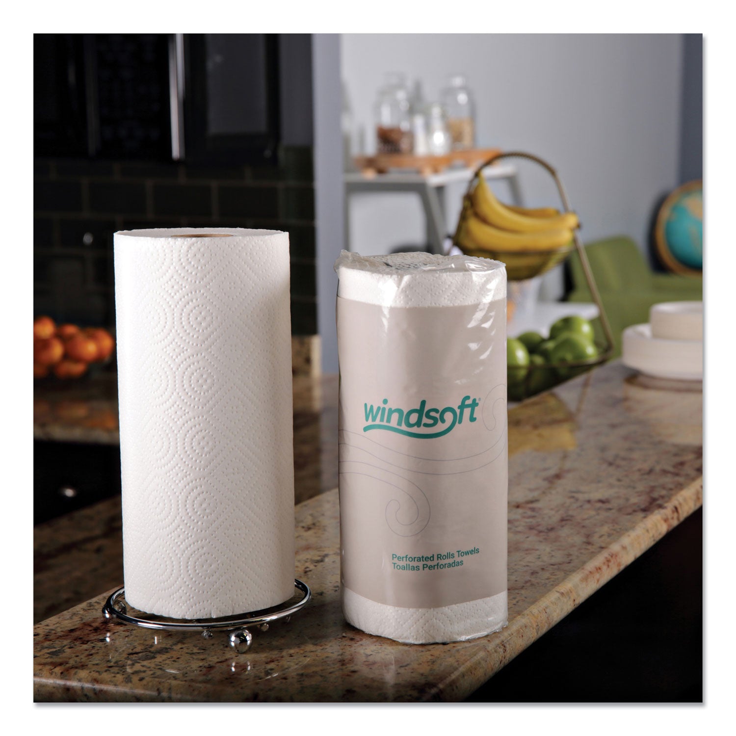 Kitchen Roll Towels, 2-Ply, 11 x 8.8, White, 100/Roll, 30 Rolls/Carton