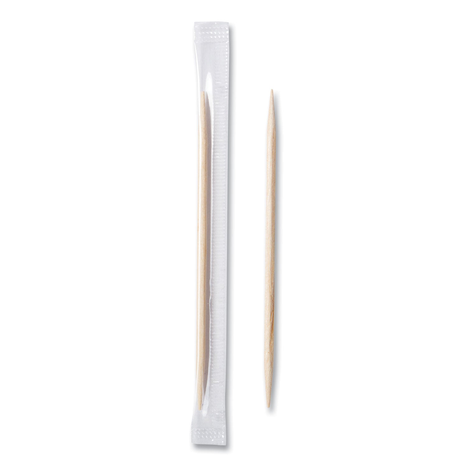 Cello-Wrapped Round Wood Toothpicks, 2.5", Natural, 1,000/box, 15 Boxes/carton