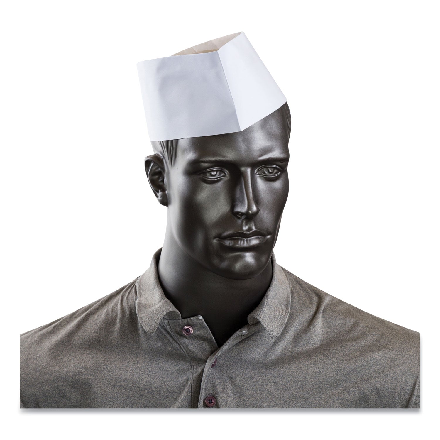 Classy Cap, Crepe Paper, Adjustable, One Size Fits All, White, 100 Caps/Pack, 10 Packs/Carton