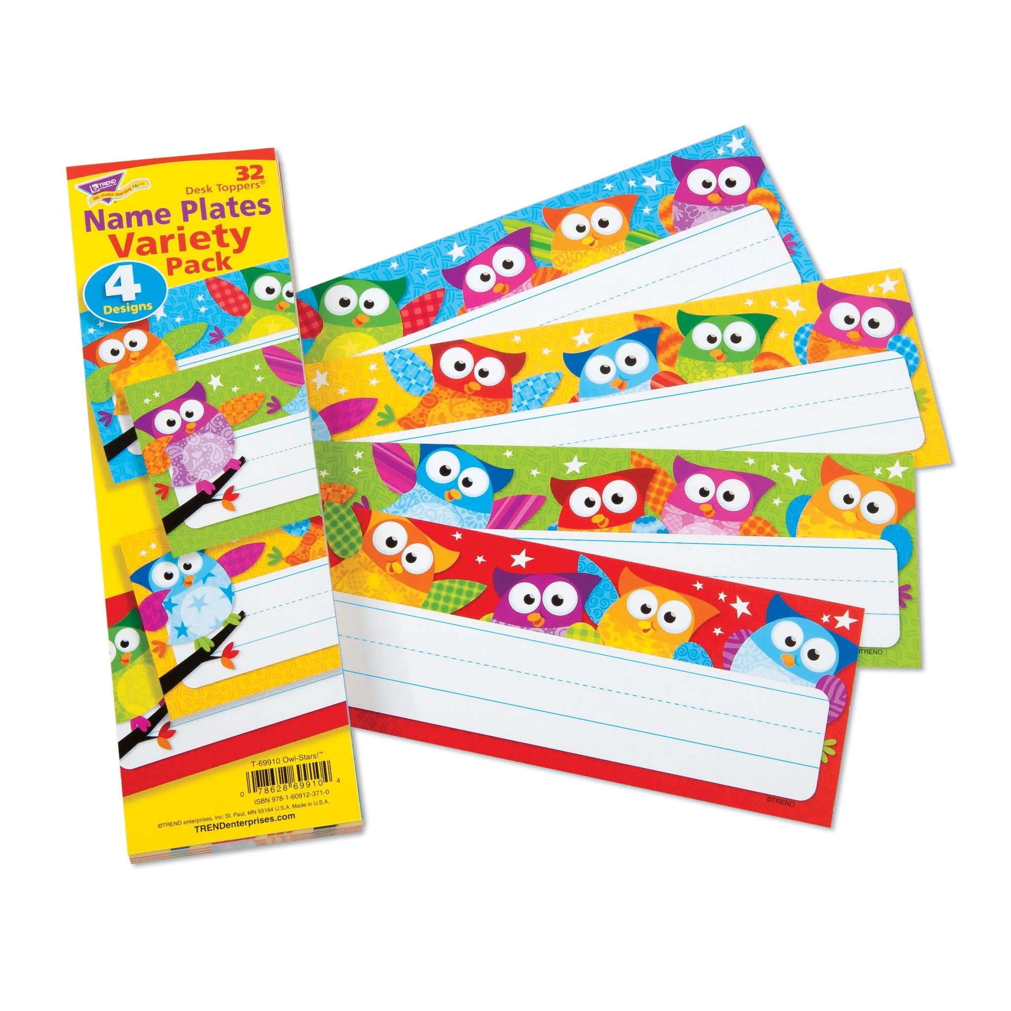 Owl-Stars!® Desk Toppers® Name Plates Var. Pk., 32 ct