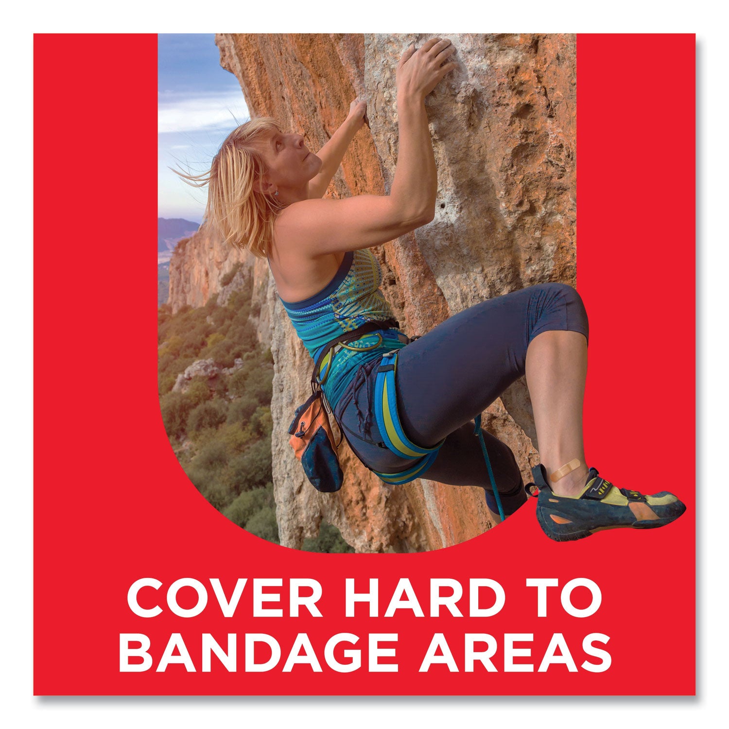 Band-Aid Flexible Fabric Adhesive Bandages - 100 - 1" Width - Beige - Fabric - 100 / Box