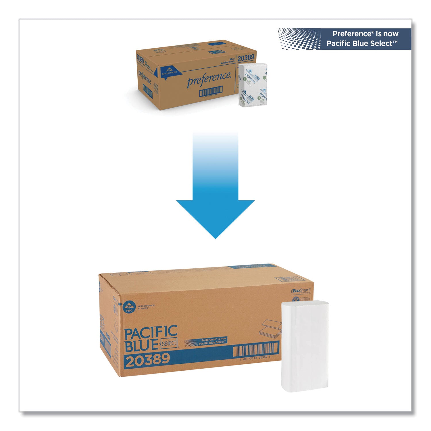 Pacific Blue Select Multifold Premium Paper Towels - 1 Ply - 9.20" Width x 9.40" Length - White - Paper - 250/Pack - 16 / Carton