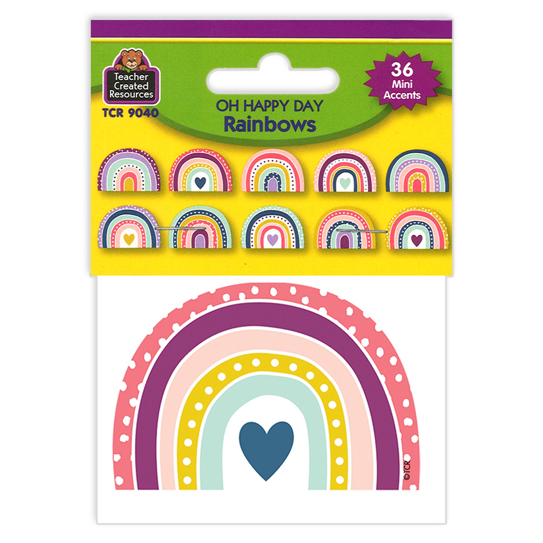 Oh Happy Day Rainbows Mini Accents, Pack of 36