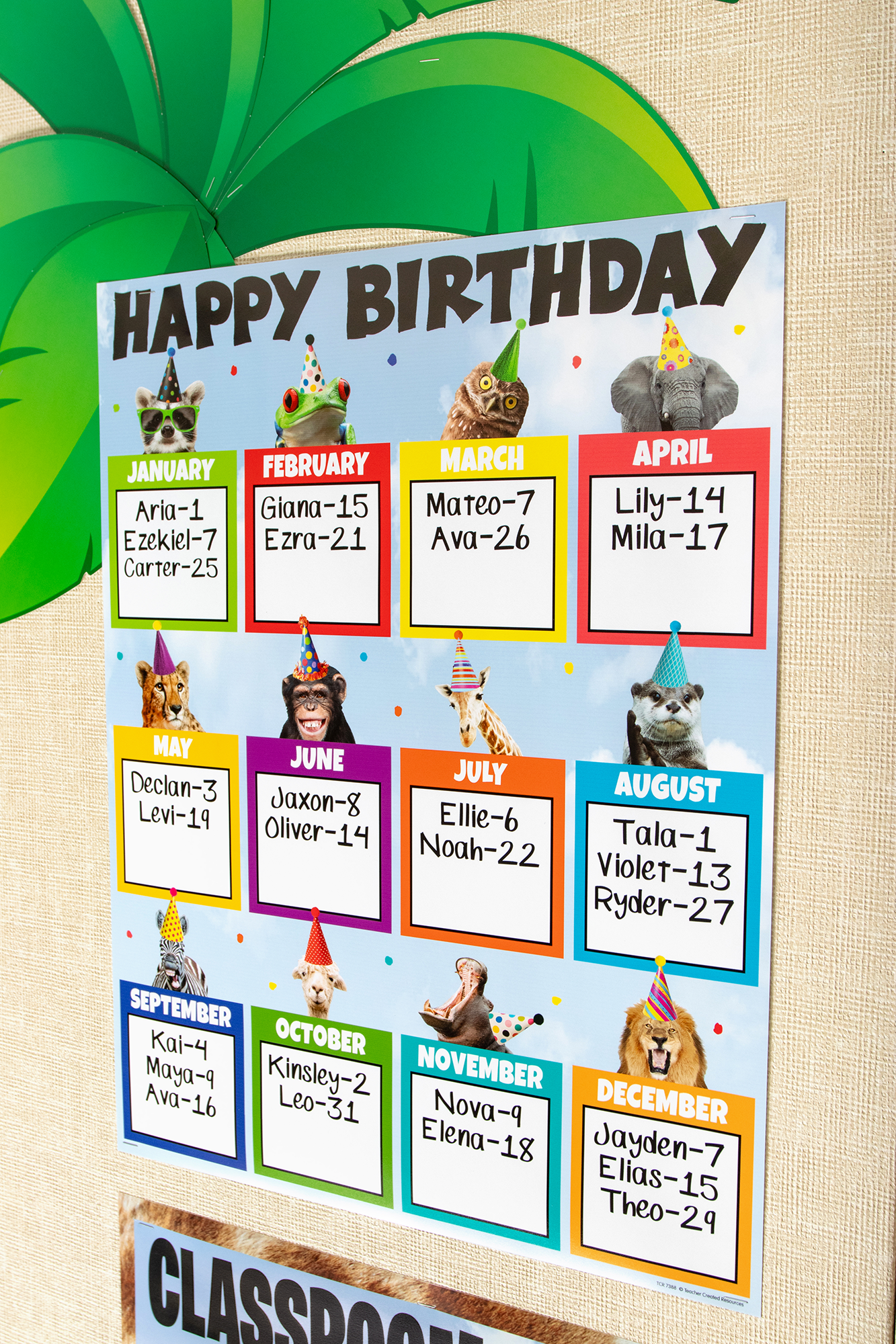 Go Wild Animals Happy Birthday Chart