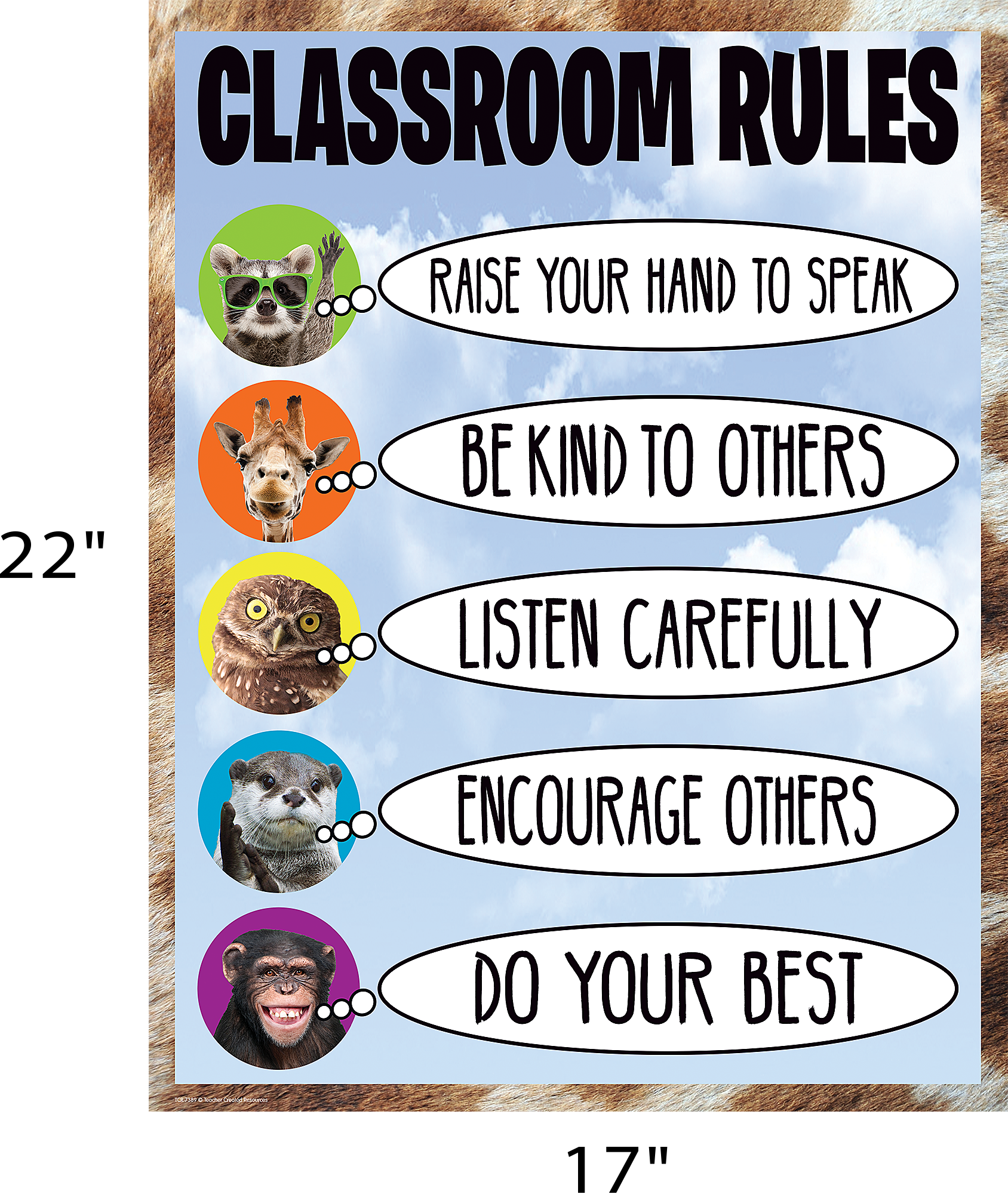 Go Wild Animals Classroom Rules Chart