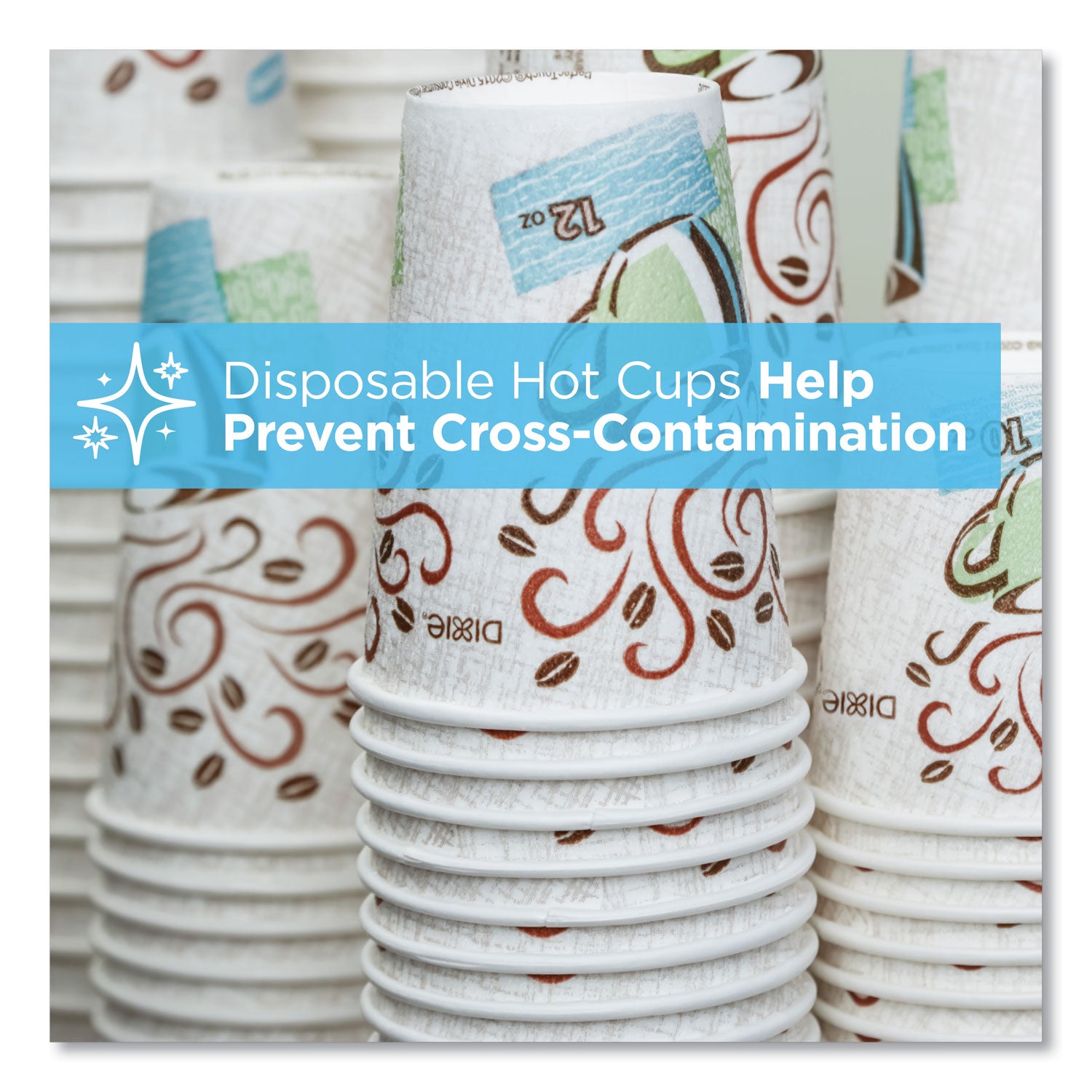 Dixie PerfecTouch 12 oz Insulated Paper Hot Coffee Cups, Assorted Colors, 160 Pack