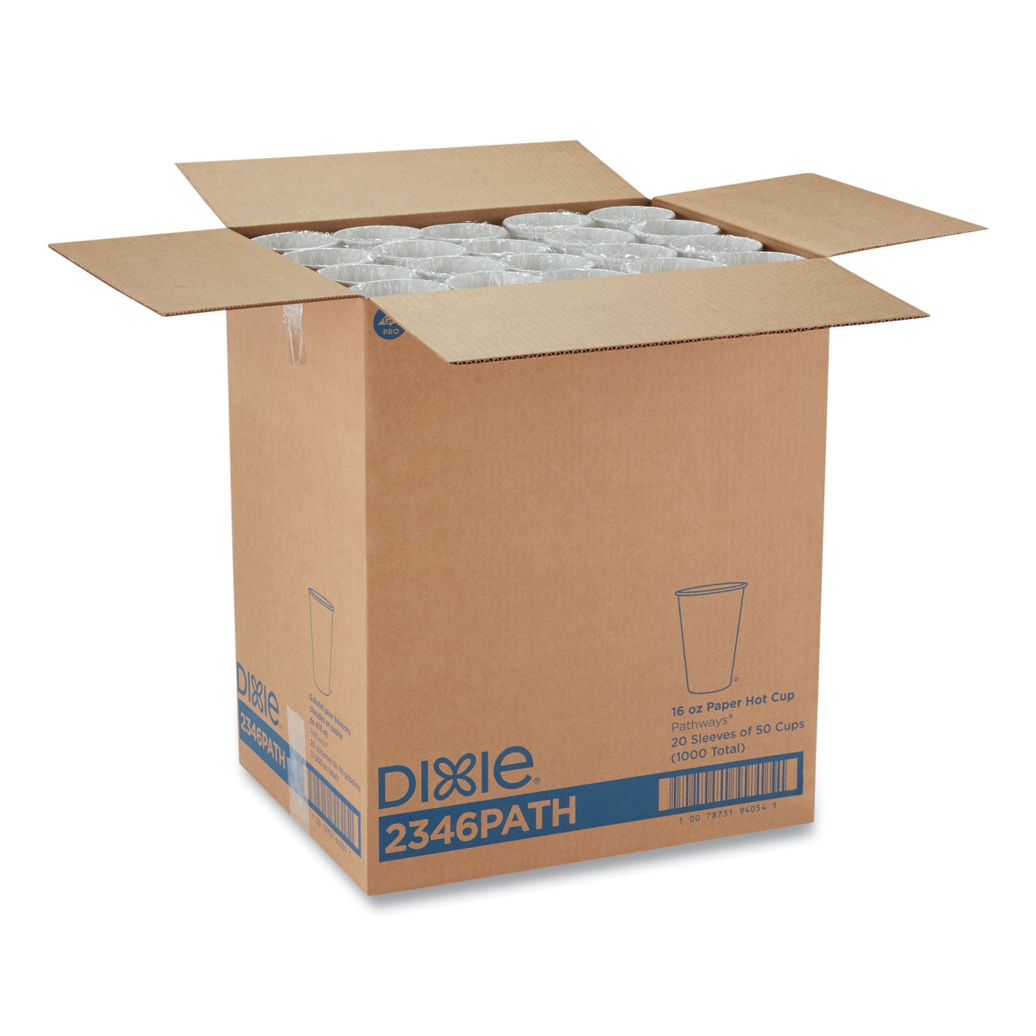 16 fl oz - White, Green - Paper - Hot Drink, Beverage - 50 / Pack
