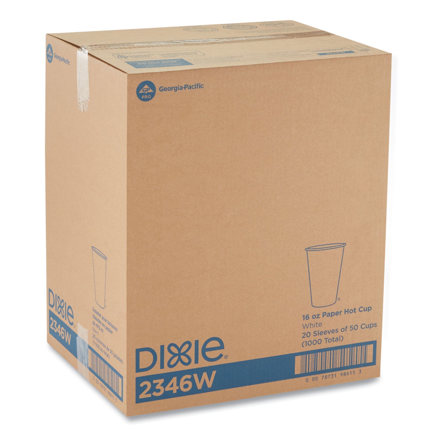 16 fl oz - White - Paper - Beverage, Hot Drink - 50 Cups/Pack - 20 Pack