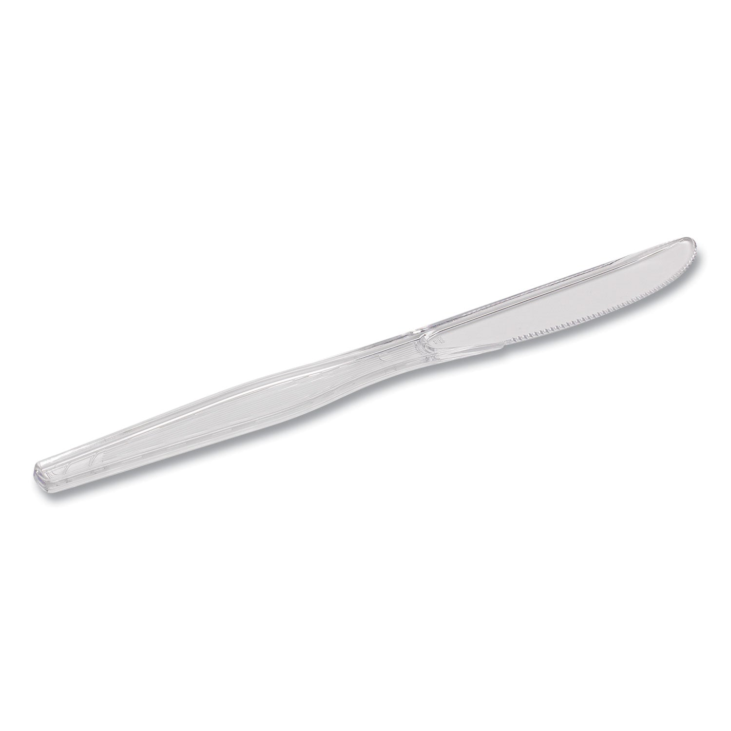 Dixie Heavyweight Plastic Cutlery - Knife - 1 x Knife - Breakroom - Disposable - Clear - 1000 / Carton