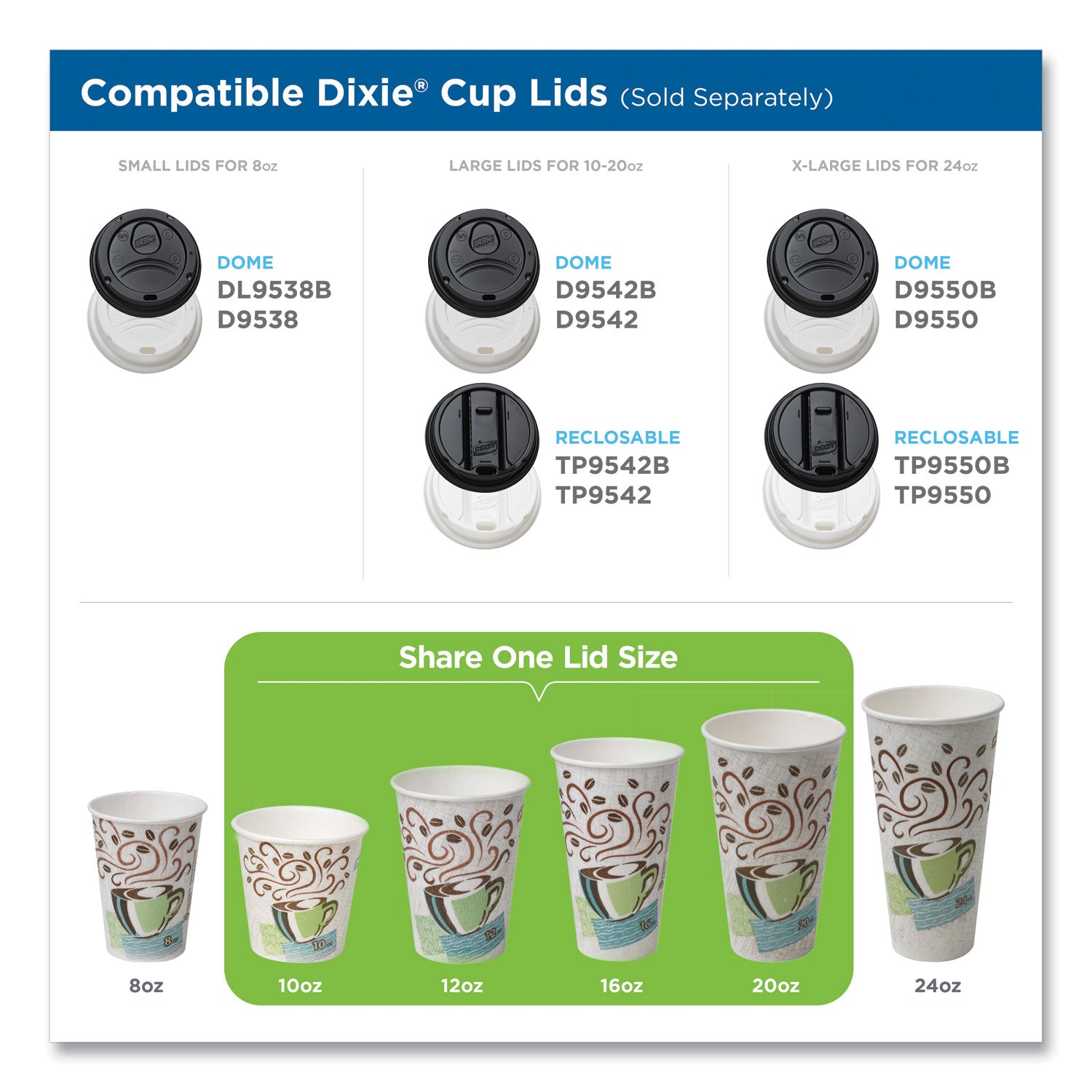 Dixie PerfecTouch 12 oz Insulated Paper Hot Coffee Cups by GP Pro - 12 fl oz - Cone - Coffee Haze - Paper - Hot Drink, Coffee - 25 / Pack