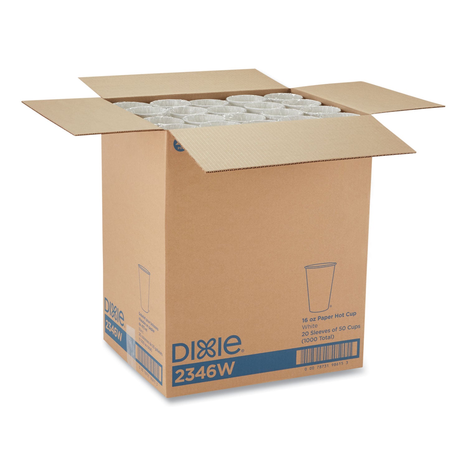 16 fl oz - White - Paper - Beverage, Hot Drink - 50 Cups/Pack - 20 Pack