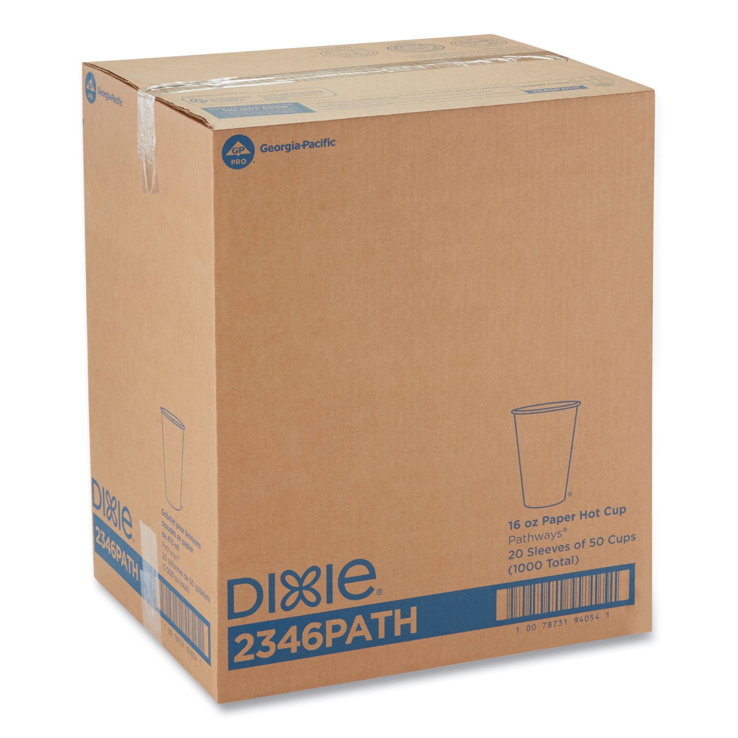 16 fl oz - White, Green - Paper - Hot Drink, Beverage - 50 / Pack