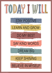 Today I Will Positive Poster